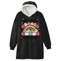 Inclusivity Is Not Scary  Cute Ghost Welcome Here Funny Hooded Wearable Blanket