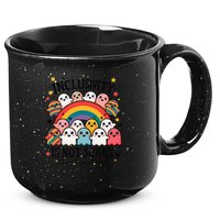 Inclusivity Is Not Scary  Cute Ghost Welcome Here Funny 15oz Campfire Ceramic Mug