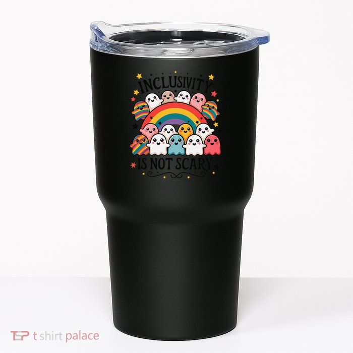 Inclusivity Is Not Scary  Cute Ghost Welcome Here Funny Tumbler