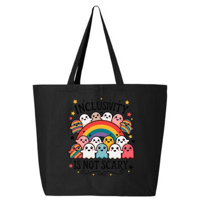 Inclusivity Is Not Scary  Cute Ghost Welcome Here Funny 25L Jumbo Tote