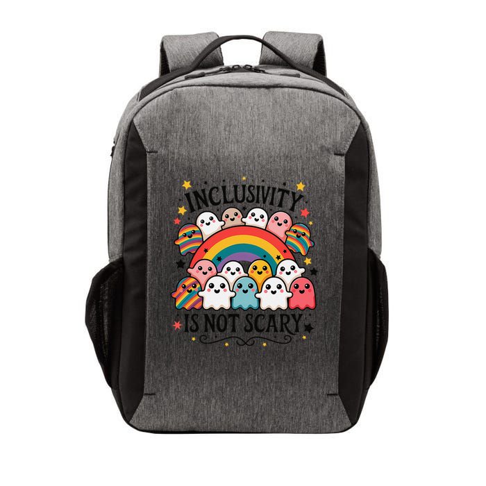 Inclusivity Is Not Scary  Cute Ghost Welcome Here Funny Vector Backpack