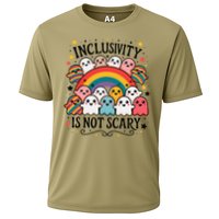 Inclusivity Is Not Scary  Cute Ghost Welcome Here Funny Performance Shirt