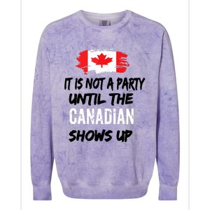 It Is Not A Party Until The Canadian Shows Up Fun Canada Day Tank Top Colorblast Crewneck Sweatshirt