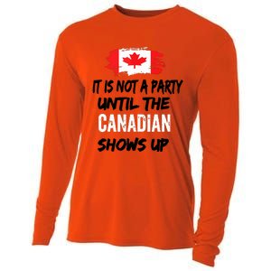 It Is Not A Party Until The Canadian Shows Up Fun Canada Day Tank Top Cooling Performance Long Sleeve Crew