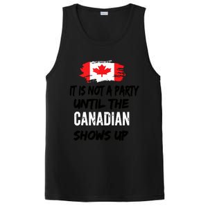 It Is Not A Party Until The Canadian Shows Up Fun Canada Day Tank Top PosiCharge Competitor Tank