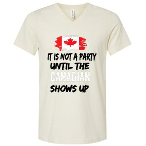 It Is Not A Party Until The Canadian Shows Up Fun Canada Day Tank Top V-Neck T-Shirt