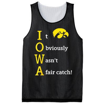 Iowa It Obviously WasnT A Fair Catch Mesh Reversible Basketball Jersey Tank