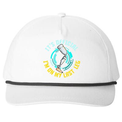 It's I'm On My Last Leg Prosthetic Snapback Five-Panel Rope Hat