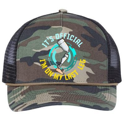 It's I'm On My Last Leg Prosthetic Retro Rope Trucker Hat Cap