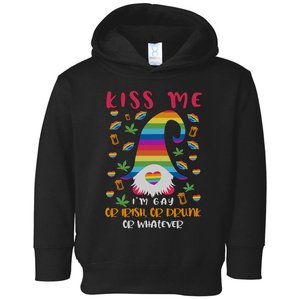 I'm Irish Or Gay Or Drunk Gnome LGBT LGBTQ Saint Patrick's Day Weed Cannabis Toddler Hoodie