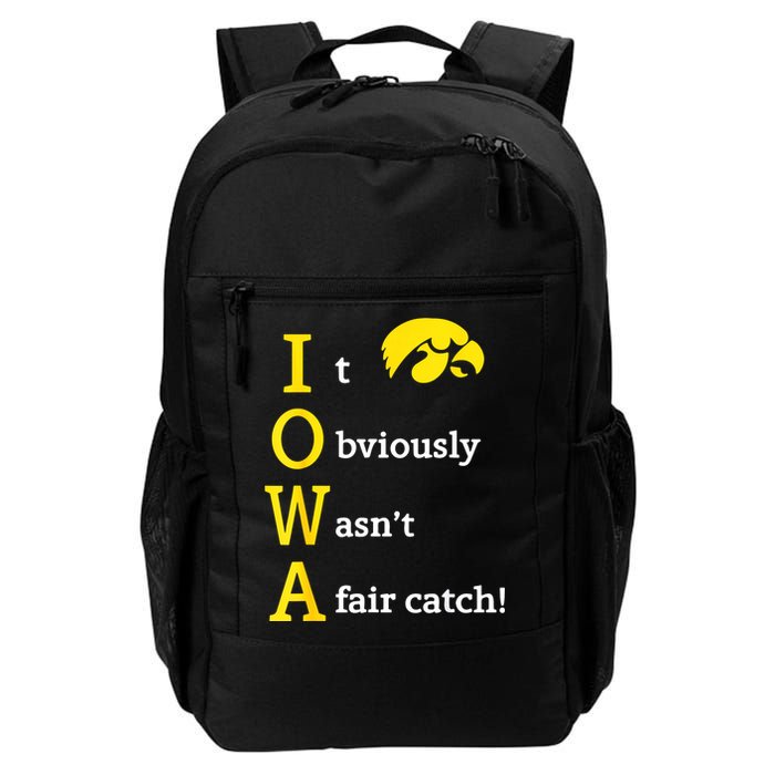 Iowa It Obviously Wasn’T A Fair Catch Backpack