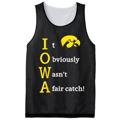 Iowa It Obviously Wasn’T A Fair Catch Mesh Reversible Basketball Jersey Tank