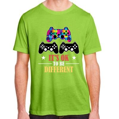 It Is Ok To Be A Different Video Game Autism Awareness Funny Gift Adult ChromaSoft Performance T-Shirt