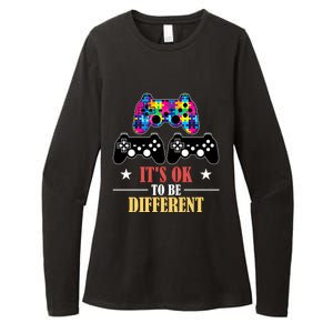 It Is Ok To Be A Different Video Game Autism Awareness Funny Gift Womens CVC Long Sleeve Shirt