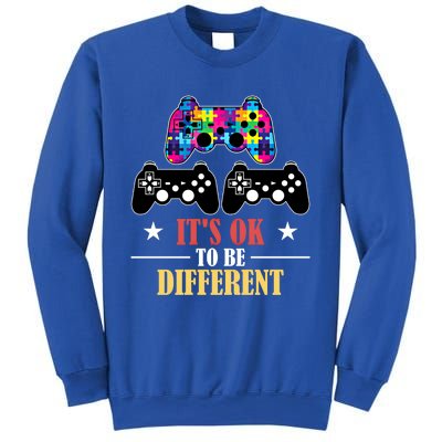 It Is Ok To Be A Different Video Game Autism Awareness Funny Gift Sweatshirt