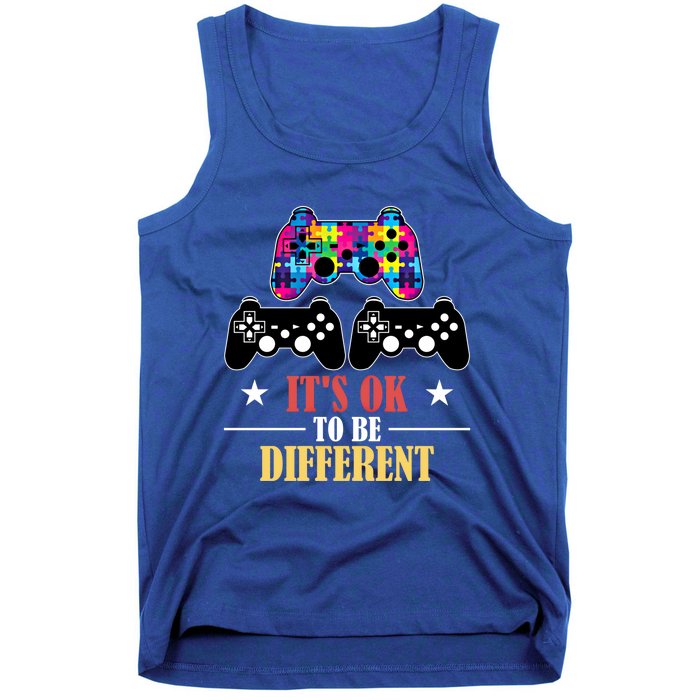 It Is Ok To Be A Different Video Game Autism Awareness Funny Gift Tank Top