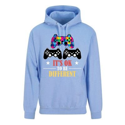 It Is Ok To Be A Different Video Game Autism Awareness Funny Gift Unisex Surf Hoodie