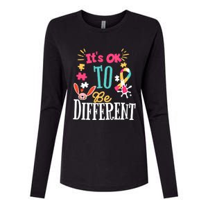 It Is Ok To Be Different Happy Easter Day Autism Awareness Great Gift Womens Cotton Relaxed Long Sleeve T-Shirt