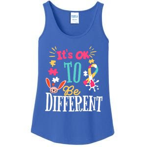 It Is Ok To Be Different Happy Easter Day Autism Awareness Great Gift Ladies Essential Tank