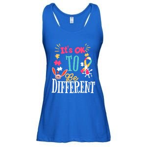 It Is Ok To Be Different Happy Easter Day Autism Awareness Great Gift Ladies Essential Flowy Tank