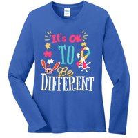 It Is Ok To Be Different Happy Easter Day Autism Awareness Great Gift Ladies Long Sleeve Shirt