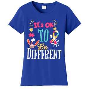 It Is Ok To Be Different Happy Easter Day Autism Awareness Great Gift Women's T-Shirt