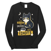 IM Intolerant O Lactose And Idiots Funny Cat Lover Long Sleeve Shirt