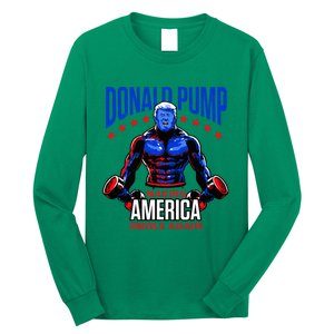  Donald Pump Swole America Trump Weight Lifting Gym Fitness   Long Sleeve Shirt