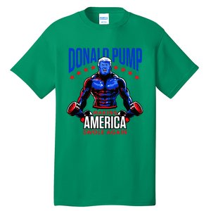  Donald Pump Swole America Trump Weight Lifting Gym Fitness   Tall T-Shirt