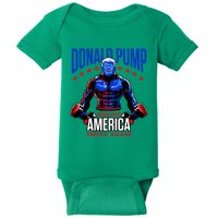  Donald Pump Swole America Trump Weight Lifting Gym Fitness   Baby Bodysuit