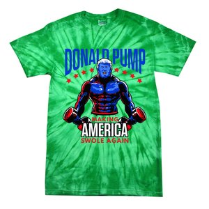  Donald Pump Swole America Trump Weight Lifting Gym Fitness   Tie-Dye T-Shirt