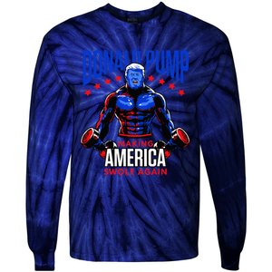  Donald Pump Swole America Trump Weight Lifting Gym Fitness   Tie-Dye Long Sleeve Shirt