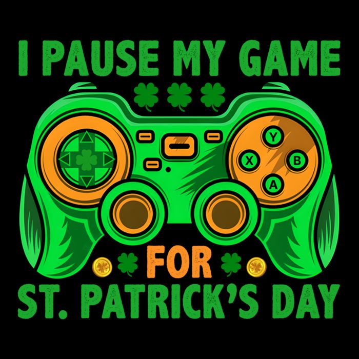 Irish I Pause My Game For St PatrickS Day Video Game Lover Gift Drawstring Bag