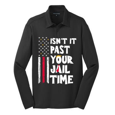 IsnT It Past Your Jail Time? Funny Sarcastic Quote Silk Touch Performance Long Sleeve Polo