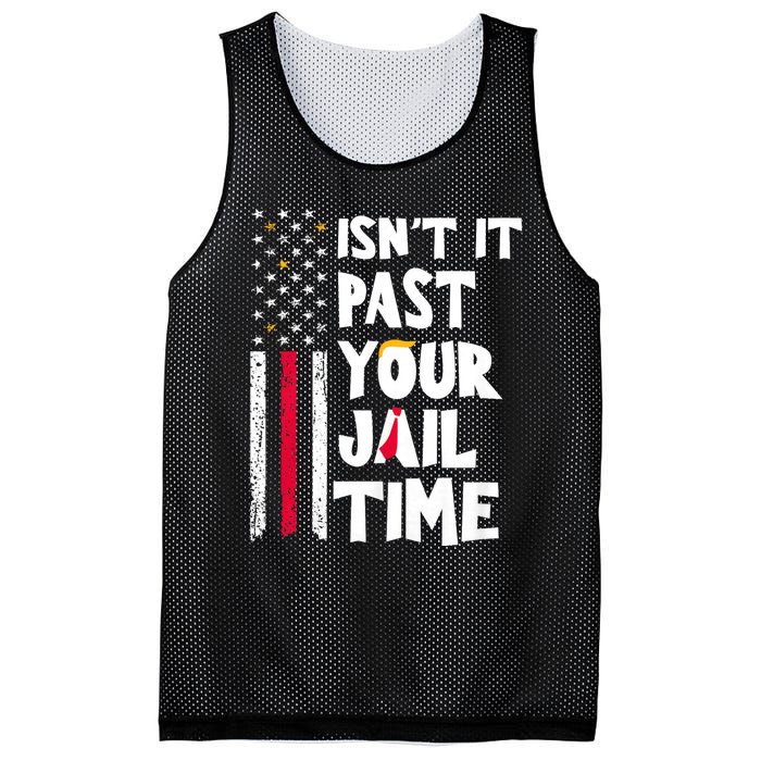 IsnT It Past Your Jail Time? Funny Sarcastic Quote Mesh Reversible Basketball Jersey Tank