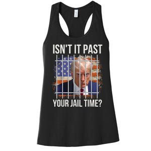 isn't it past your jail time Women's Racerback Tank