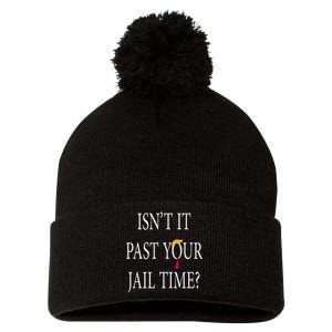 Isn’T It Past Your Jail Time Pom Pom 12in Knit Beanie