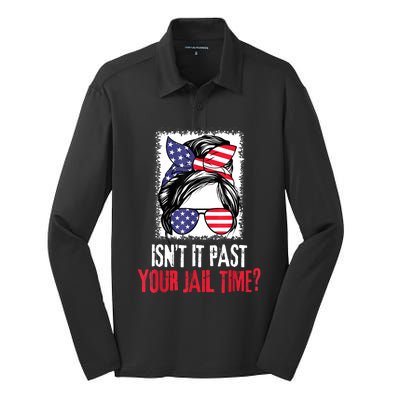 IsnT It Past Your Jail Time? Funny Sarcastic Quote Silk Touch Performance Long Sleeve Polo