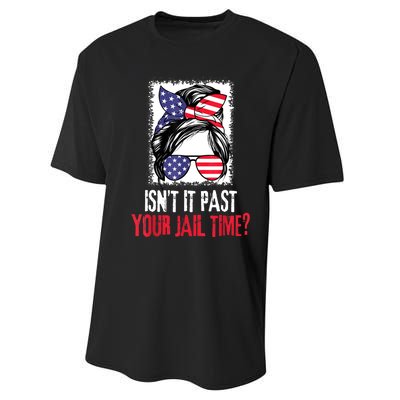 IsnT It Past Your Jail Time? Funny Sarcastic Quote Performance Sprint T-Shirt