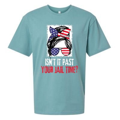 IsnT It Past Your Jail Time? Funny Sarcastic Quote Sueded Cloud Jersey T-Shirt