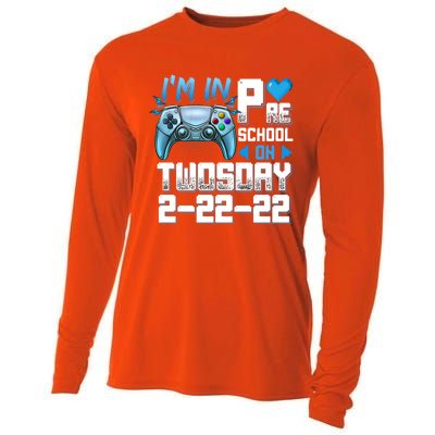 Im In PreSchool On Twosday Tuesday 22222 Video Games Meaningful Gift Cooling Performance Long Sleeve Crew