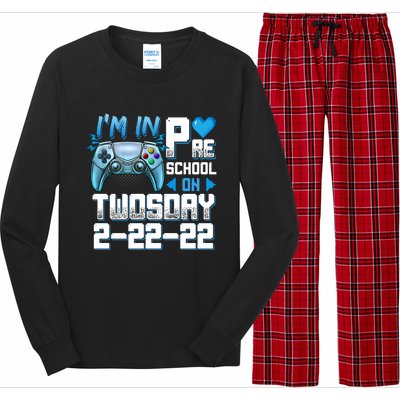 Im In PreSchool On Twosday Tuesday 22222 Video Games Meaningful Gift Long Sleeve Pajama Set