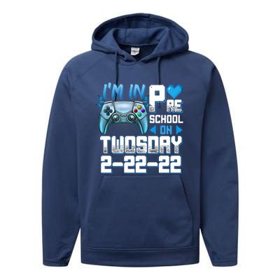 Im In PreSchool On Twosday Tuesday 22222 Video Games Meaningful Gift Performance Fleece Hoodie