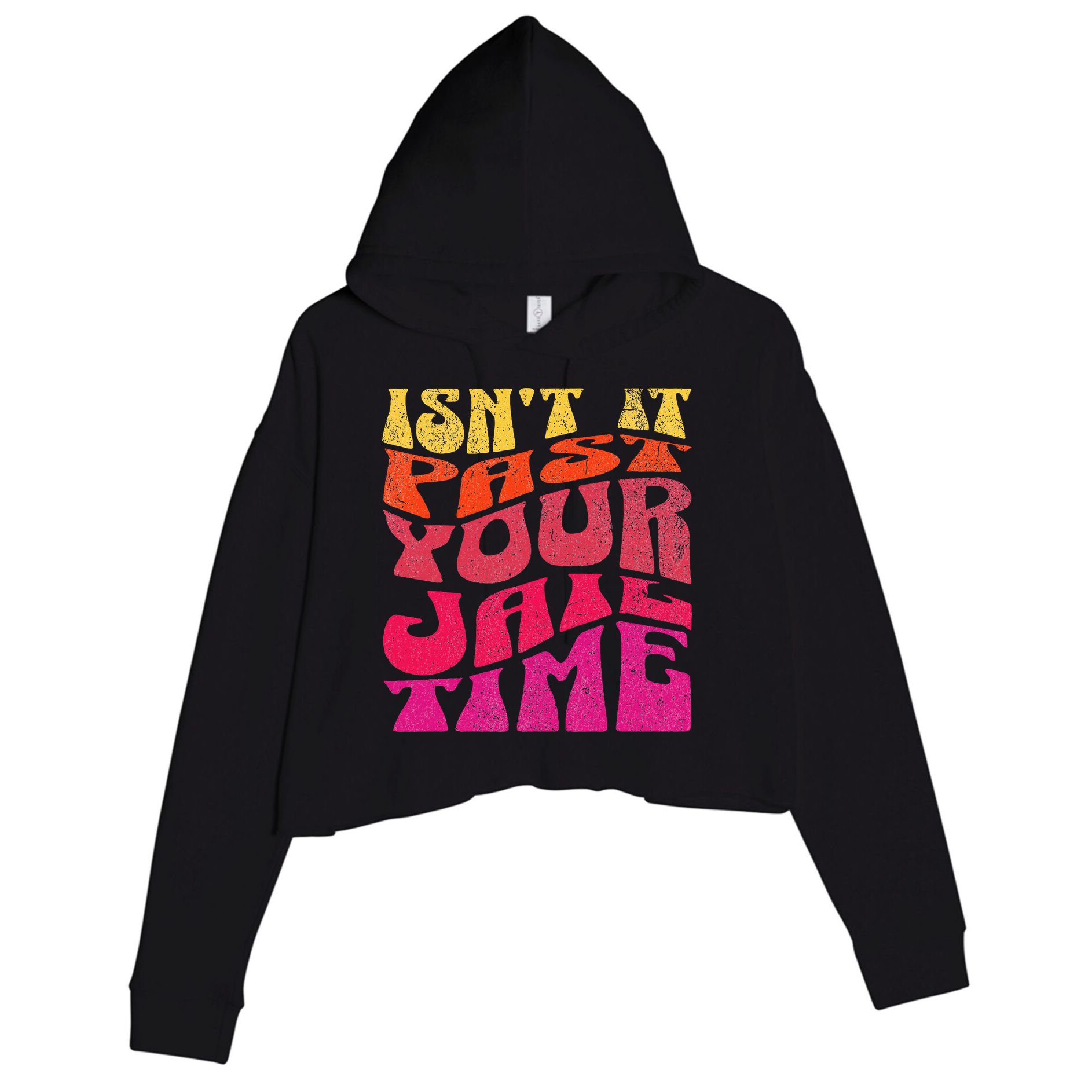 Isn’T It Past Your Jail Time Crop Fleece Hoodie