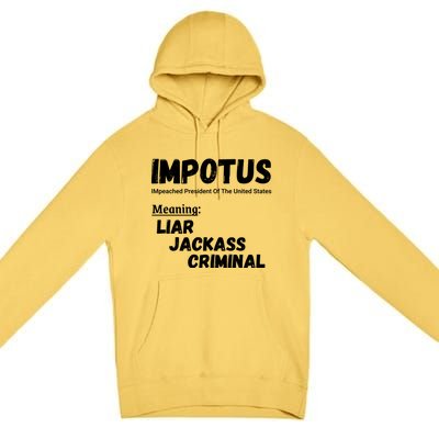 Impotus Impeached President Trump Of The Usa Anti Trump Gift Premium Pullover Hoodie