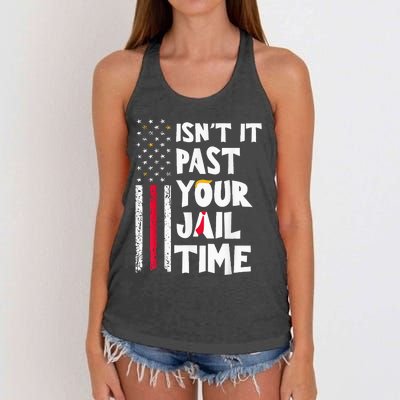 IsnT It Past Your Jail Time Women's Knotted Racerback Tank