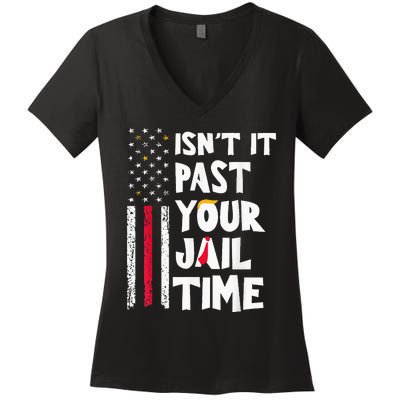 IsnT It Past Your Jail Time Women's V-Neck T-Shirt