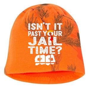 Isnt It Past Your Jail Time Funny Trump Kati - Camo Knit Beanie