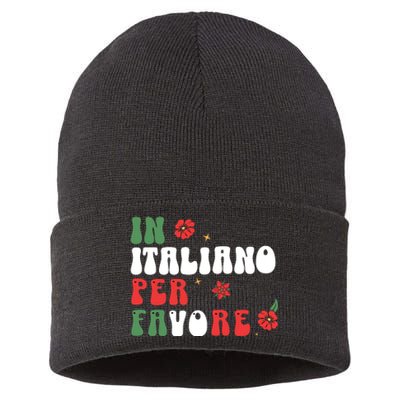 In Italiano Per Favore Italian Teacher And Students Sustainable Knit Beanie