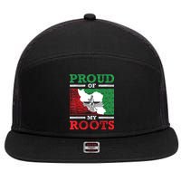 Iran Iranian Persian Irani Flag Iran Roots Farsi Irani Iran 7 Panel Mesh Trucker Snapback Hat